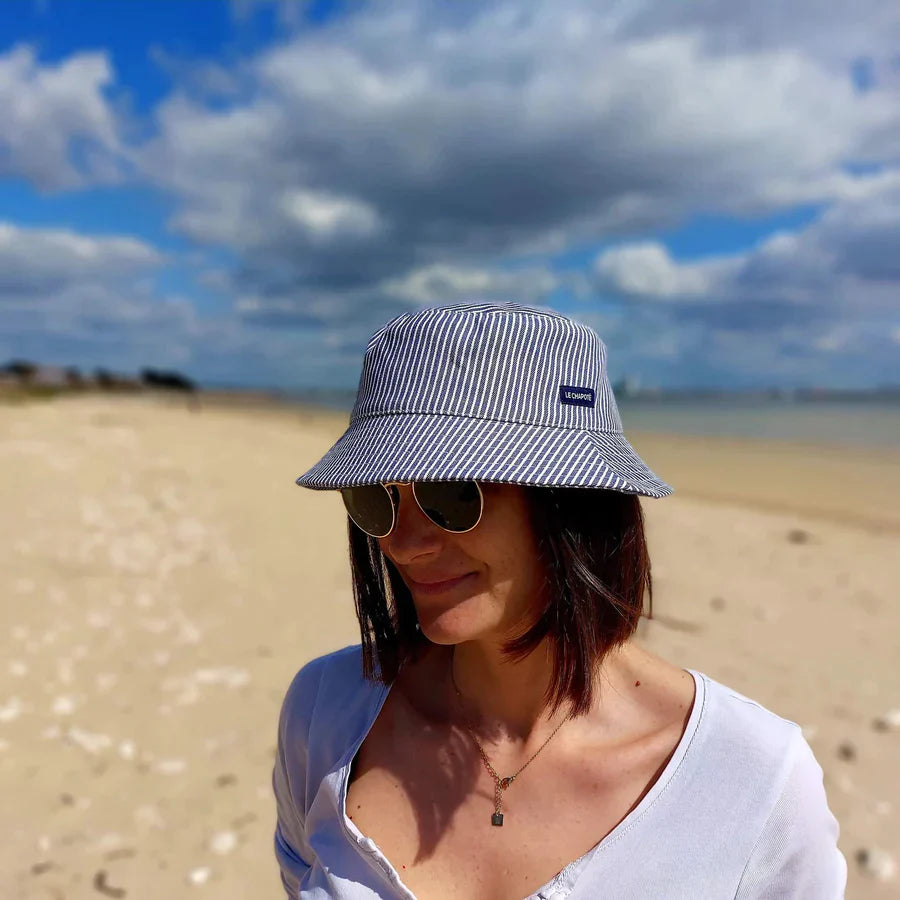 Le Chapoté // Bucket Hat - Blue Stripe