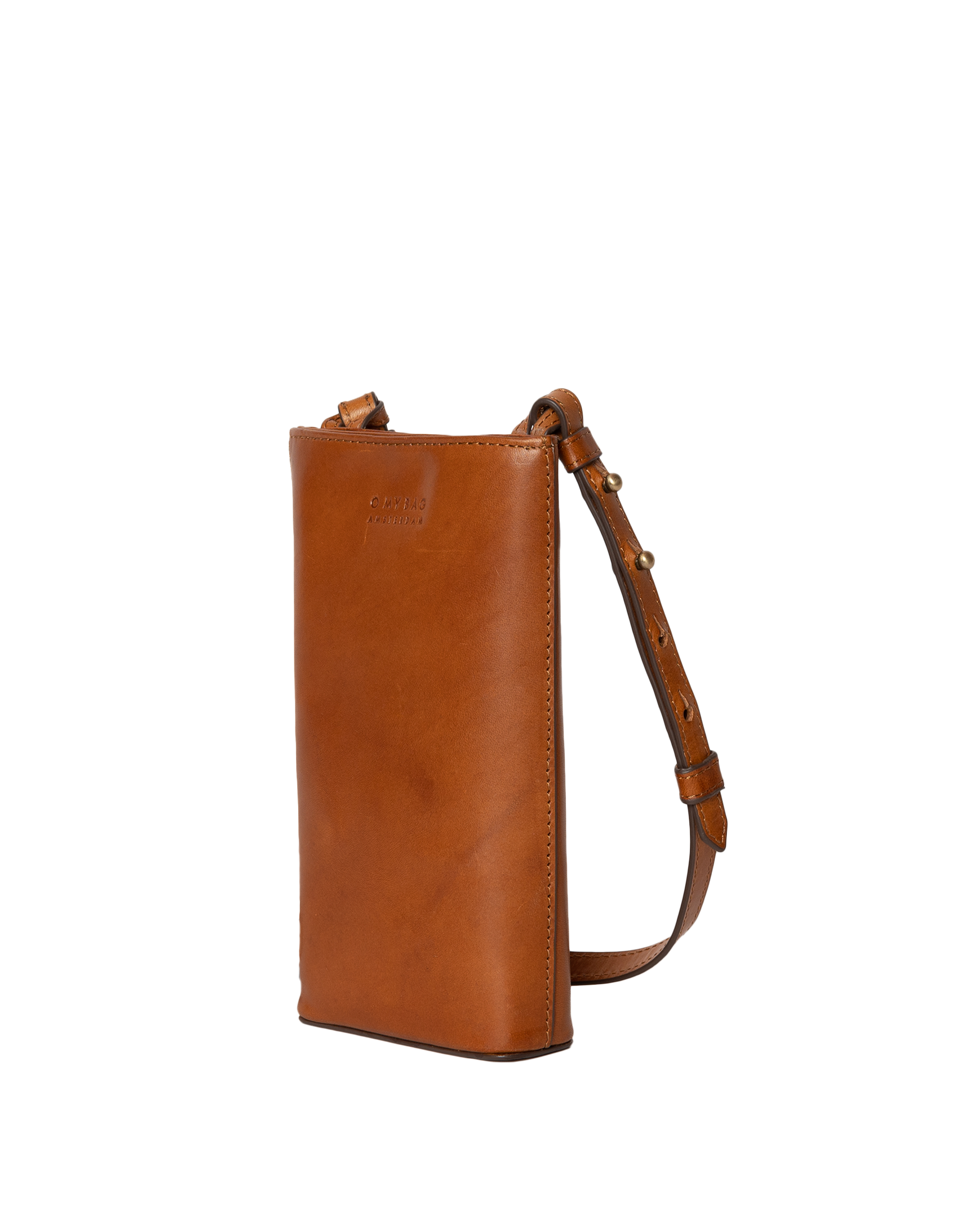 O My Bag // Charlie Phone Bag - Cognac Classic Leather